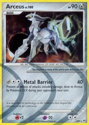 Arceus Pokémon Arceus #AR9 Holo