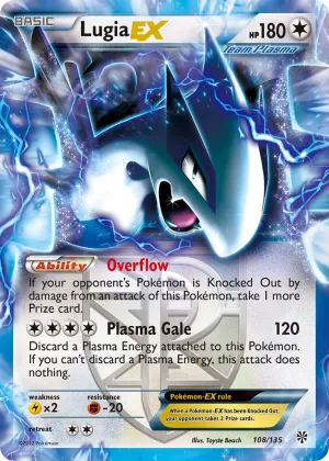 Lugia-EX Pokémon Plasma Storm #108 Holo