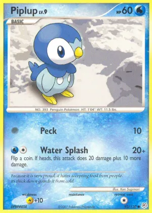 Piplup Pokémon Diamond & Pearl #93 Reverse Holo