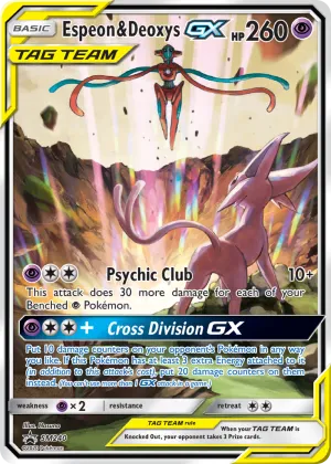Espeon & Deoxys-GX Pokémon SM Black Star Promos #SM240 Holo