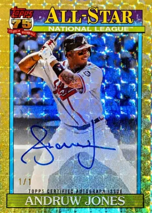 Andruw Jones 2026 Topps 1991 Topps Baseball Autographs Baseball Foilfractor #91A-DRU