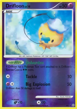 Drifloon Pokémon Stormfront #SH1 Reverse Holo