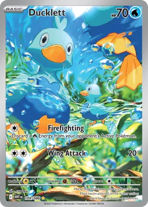 Ducklett Pokémon White Flare #109 Holo
