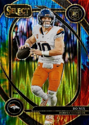 Bo Nix 2024 Panini Select Club Level Football Tie-Dye #221
