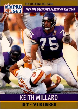 Keith Millard 1990 Pro Set Defensive Player Of The Year Football #5