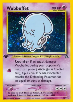Wobbuffet Pokémon Neo Discovery #16 Unlimited Holo
