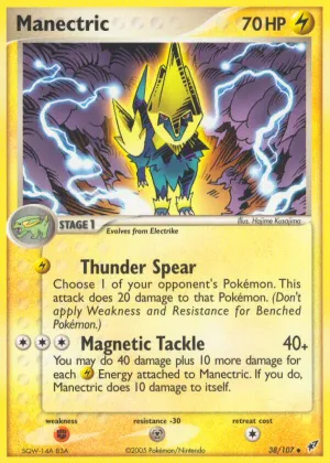 Manectric Pokémon Deoxys #38 Reverse Holo