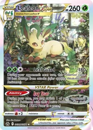 Leafeon VSTAR Pokémon Crown Zenith Galarian Gallery #GG35 Holo