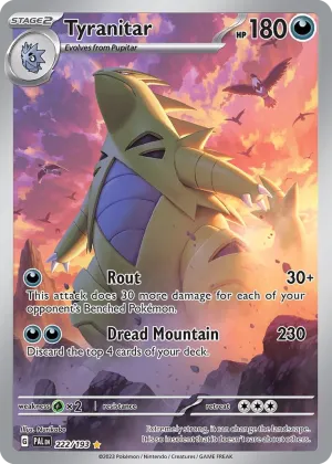 Tyranitar Pokémon Paldea Evolved #222 Holo