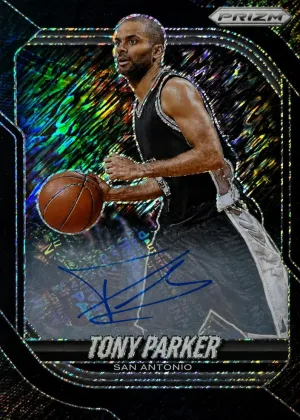 Tony Parker 2025 Panini Prizm Autographs Basketball Black Shimmer FOTL #160