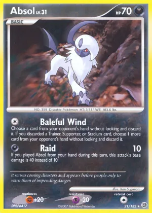 Absol Pokémon Secret Wonders #21 Reverse Holo