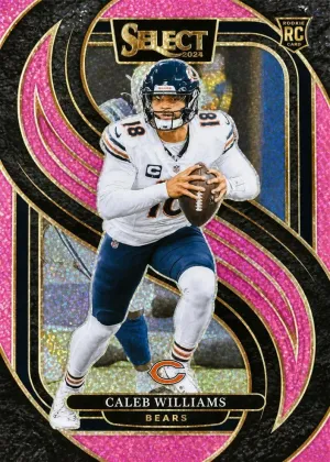 Caleb Williams 2024 Panini Select Premier Level Football Pink Glitter #114