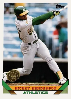 Rickey Henderson 1993 Topps Baseball Colorado Rockies Inaugural #750