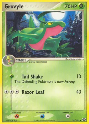 Grovyle Pokémon Emerald #28 Reverse Holo