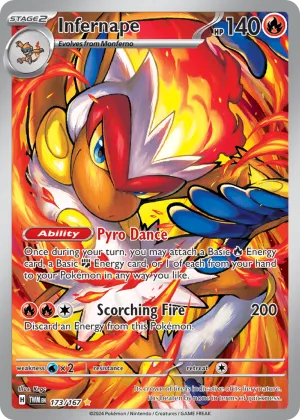 Infernape Pokémon Twilight Masquerade #173 Holo
