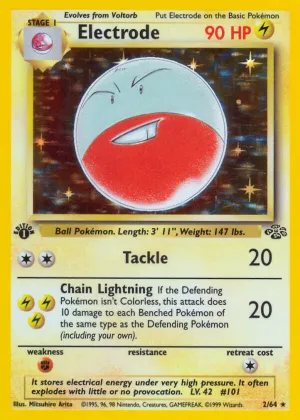 Electrode Pokémon Jungle #2 1st Edition Holo