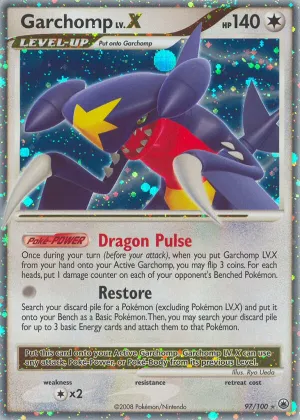 Garchomp LV.X Pokémon Majestic Dawn #97 Holo