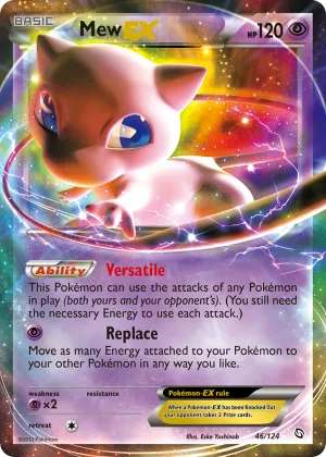 Mew-EX Pokémon Dragons Exalted #46 Holo