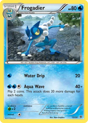 Frogadier Pokémon Kalos Starter Set #13 Holo