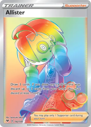 Allister Pokémon Vivid Voltage #192 Holo