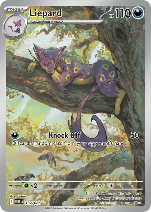Liepard Pokémon White Flare #137 Holo