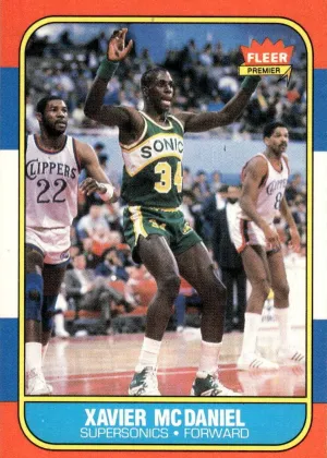 Xavier McDaniel 1986 Fleer Basketball #72