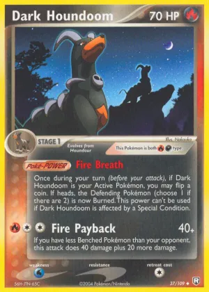 Dark Houndoom Pokémon Team Rocket Returns #37 Reverse Holo