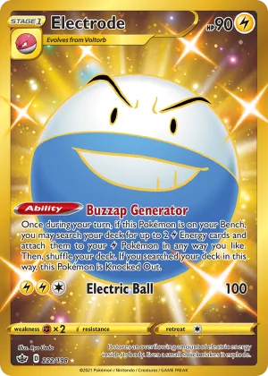 Electrode Pokémon Chilling Reign #222 Holo