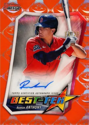 Roman Anthony 2025 Bowman's Best Tek Autographs Baseball Orange #BTA-RA