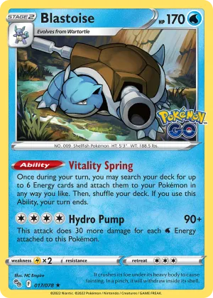 Blastoise Pokémon Pokémon GO #17 Reverse Holo