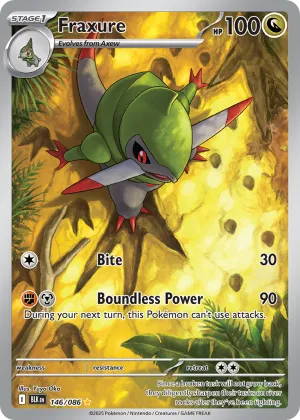Fraxure Pokémon Black Bolt #146 Holo