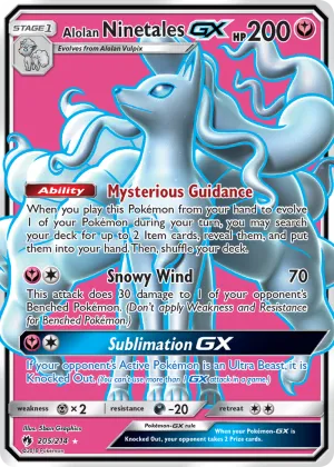 Alolan Ninetales-GX Pokémon Lost Thunder #205 Holo