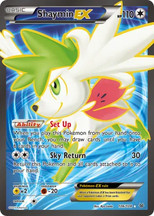 Shaymin-EX Pokémon Roaring Skies #106 Holo