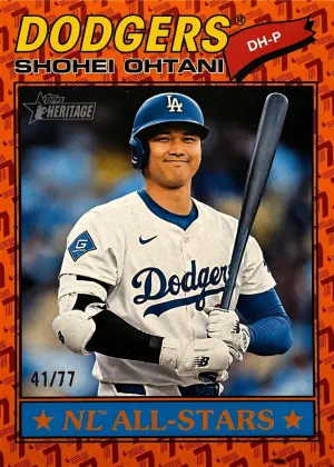 Shohei Ohtani 2026 Topps Heritage Baseball Orange #290