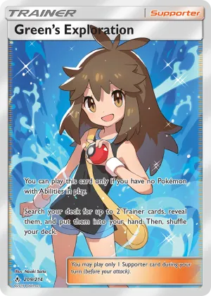 Green's Exploration Pokémon Unbroken Bonds #209 Holo