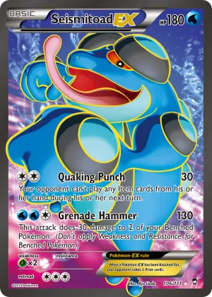 Seismitoad-EX Pokémon Furious Fists #106 Holo