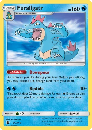 Feraligatr Pokémon Dragon Majesty #24 Reverse Holo