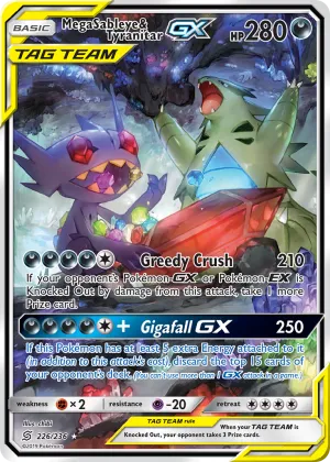 Mega Sableye & Tyranitar-GX Pokémon Unified Minds #226 Holo
