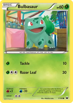 Bulbasaur Pokémon Dark Explorers #1 Reverse Holo