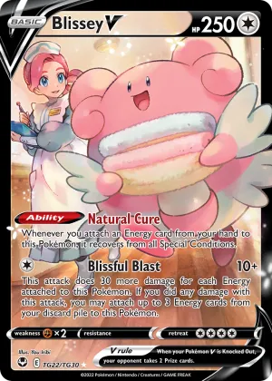 Blissey V Pokémon Silver Tempest Trainer Gallery #TG22 Holo