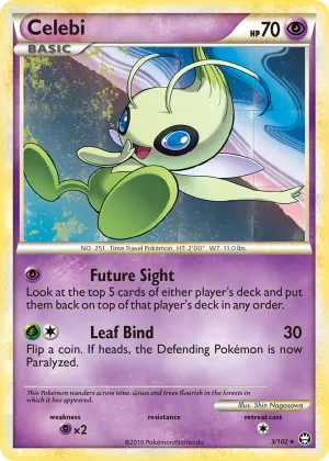 Celebi Pokémon HS—Triumphant #3 Reverse Holo