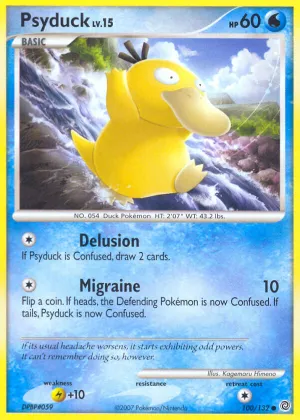Psyduck Pokémon Secret Wonders #100 Reverse Holo