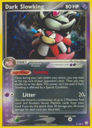 Dark Slowking Pokémon Team Rocket Returns #9 Holo
