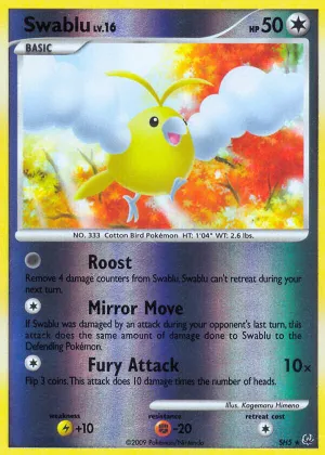 Swablu Pokémon Platinum #SH5 Reverse Holo