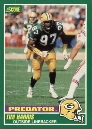 Tim Harris 1989 Score Predator Football #324