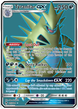 Tyranitar-GX Pokémon Lost Thunder #203 Holo