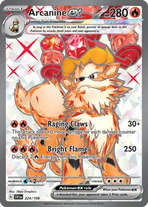 Arcanine ex Pokémon Scarlet & Violet #224 Holo