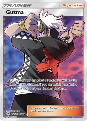 Guzma Pokémon Hidden Fates Shiny Vault #SV84 Holo