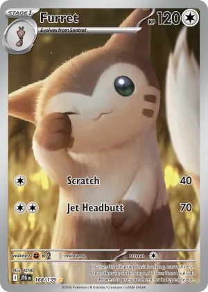 Furret Pokémon Journey Together #168 Holo