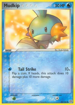 Mudkip Pokémon Emerald #56 Reverse Holo